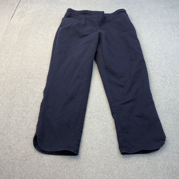 Croft Barrow Pants Women's 14 Blue The Effortless Stretch Ankle Pull On - Picture 1 of 11
